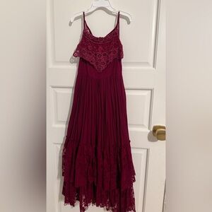 Elegant Burgundy Kids Dress